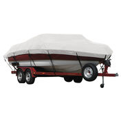 Exact Fit Covermate Sunbrella Boat Cover for Lund 1750 Tyee Gran Sport 1750 Tyee Gran Sport W/Starboard Trolling Motor O/B. Natural