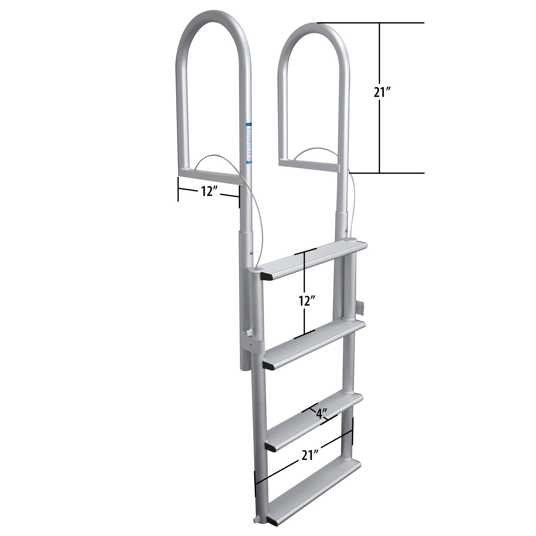 dockmate wide step stationary dock ladder