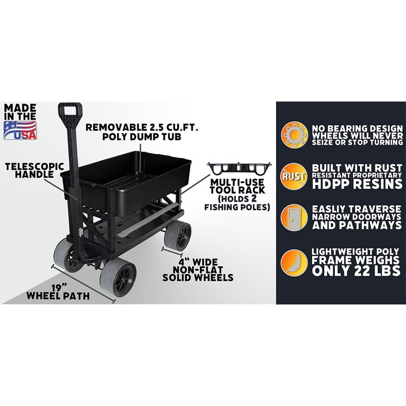 Mighty Max Cart Utility Hand Truck Dolly | Flatbed Only