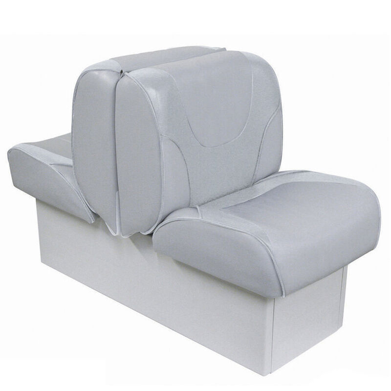 Deluxe White / Silver Vinyl Boat Captain / Bucket /Fishing Seat Chairs  (Pair)