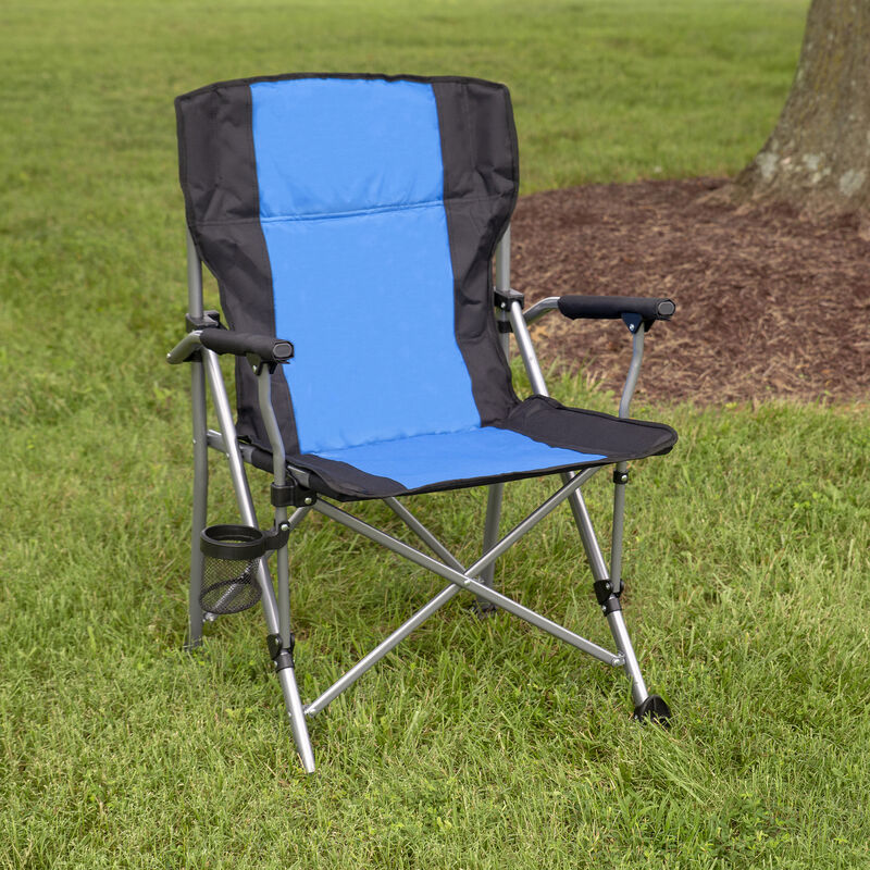 Padded Folding Sports Chair, Blue image number 4