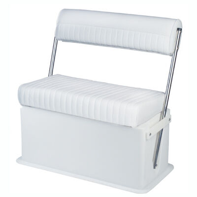Moeller Deluxe Permanent Mount Swing Back Cooler or Livewell Boat Seat  (50-Quart, 30 x 17 x 34.5)
