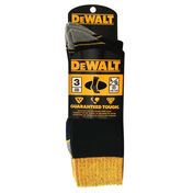 DeWalt Men’s Everyday Cotton-Blend Work Socks, 3-Pack