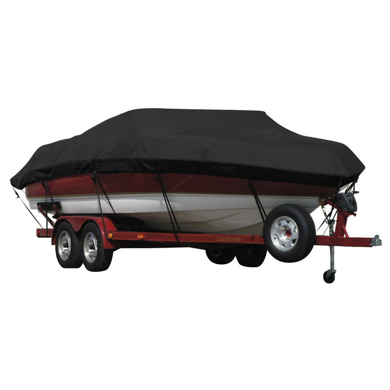 Exact Fit Covermate Sunbrella Boat Cover for Winner 2280 Sport 2280 Sport Cuddy Full Transom I/O. Black image number 1