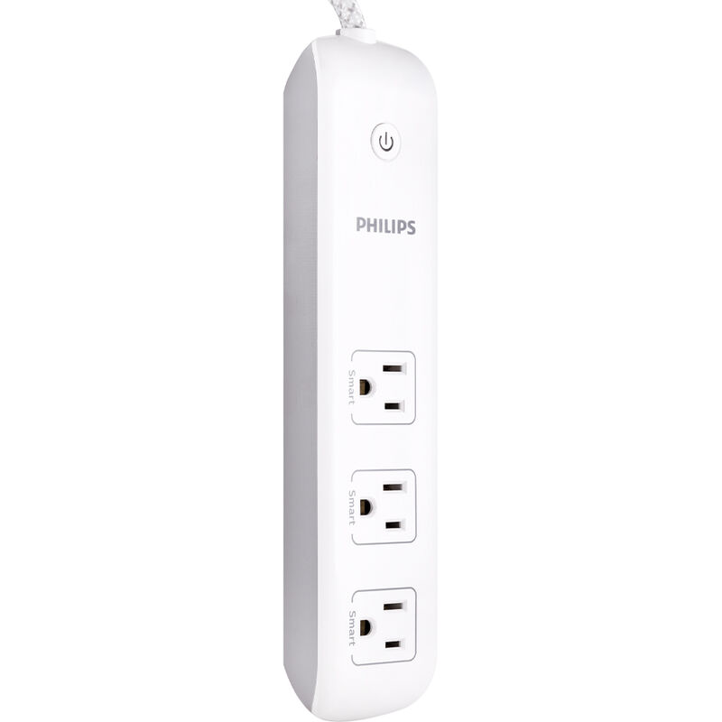 Philips 3-Outlet 4ft. WiFi Braided Extension Cord, White