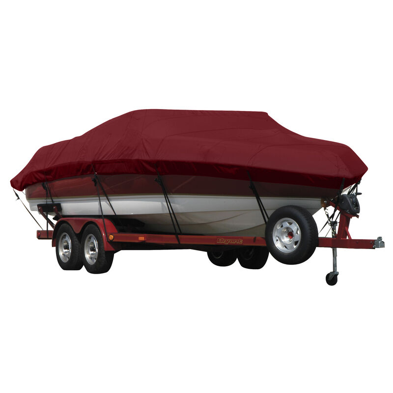 Exact Fit Covermate Sunbrella Boat Cover for Caribe Inflatables Cl-13  Cl-13 O/B. Burgundy image number 1