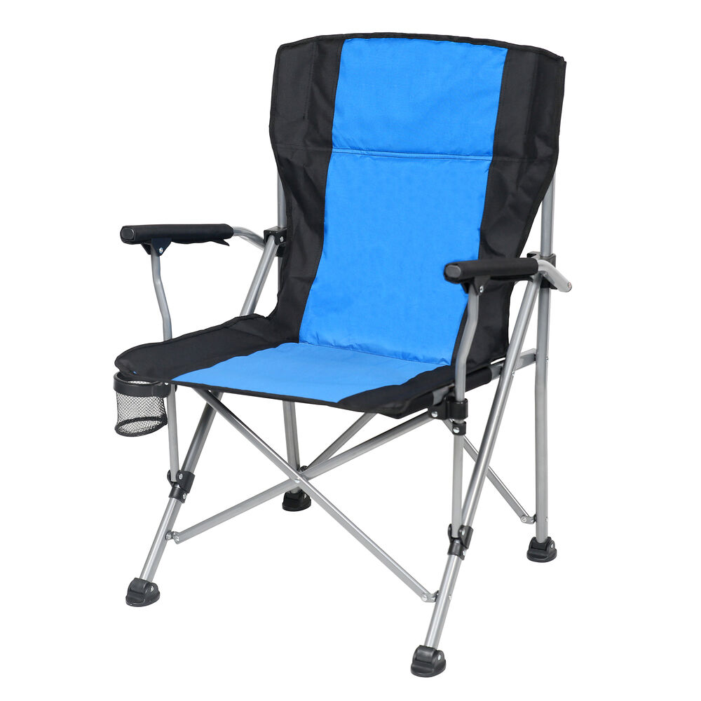 Padded Folding Sports Chair, Blue | Overton's