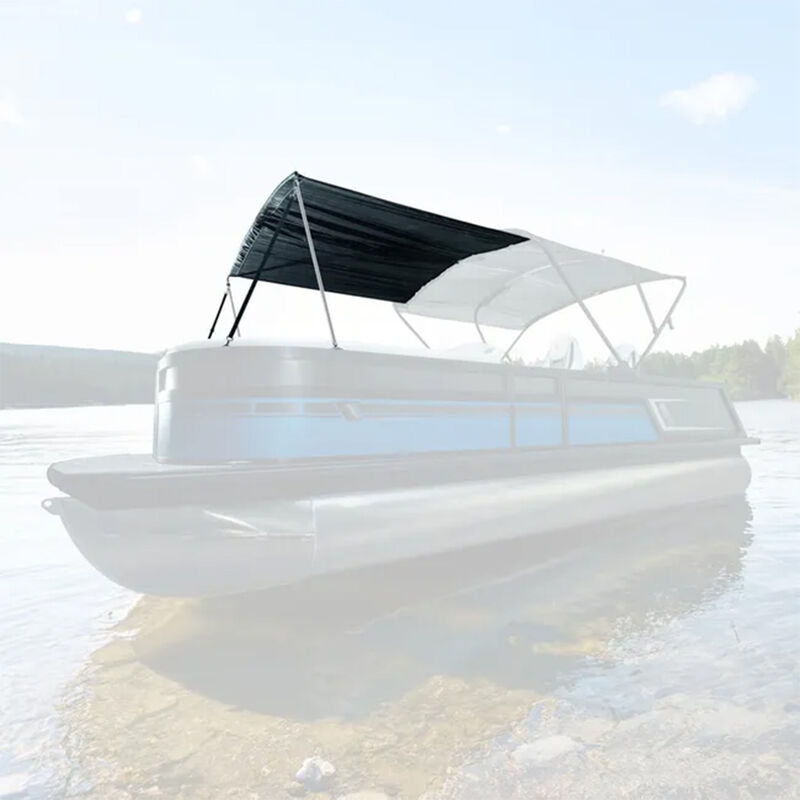 Lippert SureShade 7' Extension for Power Pontoon Bimini Top, Clear Anodized Frame image number 1
