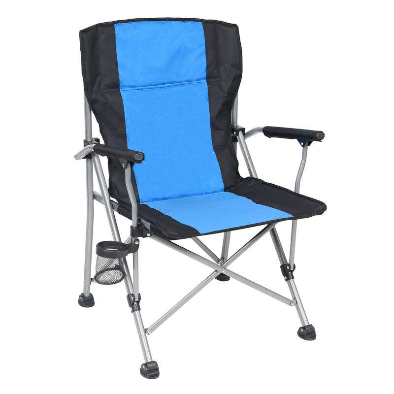 Padded Folding Sports Chair, Blue image number 1