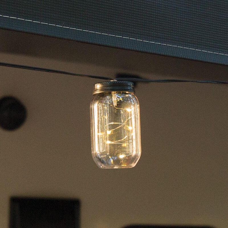 Mason Jar Firefly LED Lights, 21’, 16 Jars image number 5