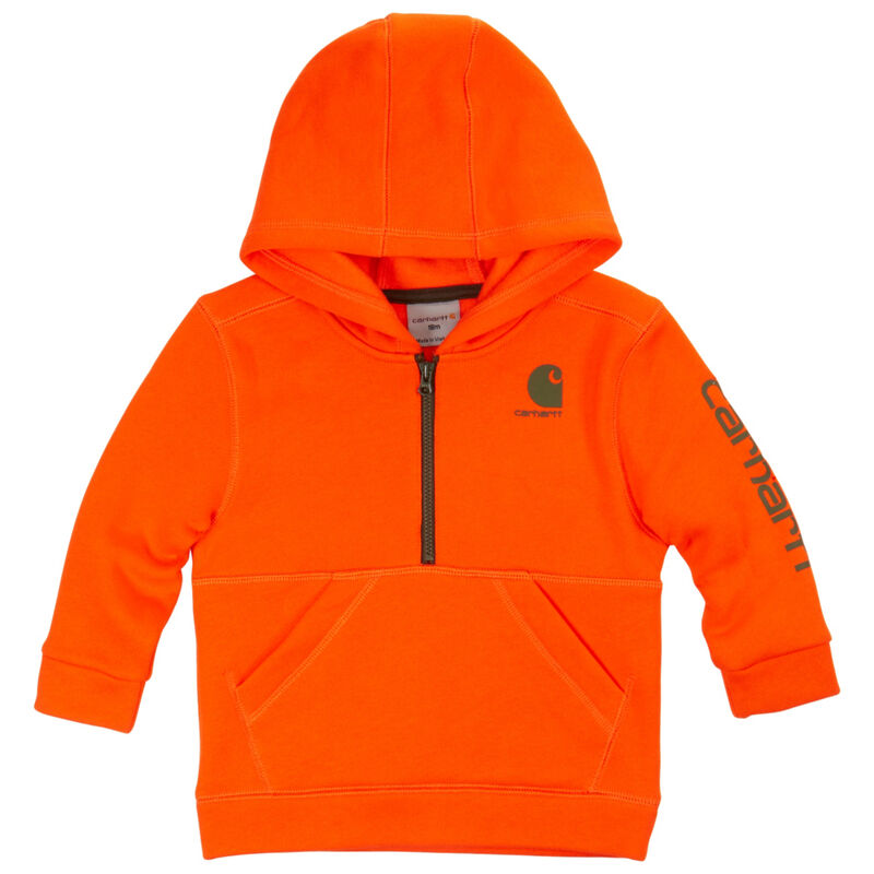 Carhartt Child's Blaze Logo Fleece Half-Zip Sweatshirt image number 1