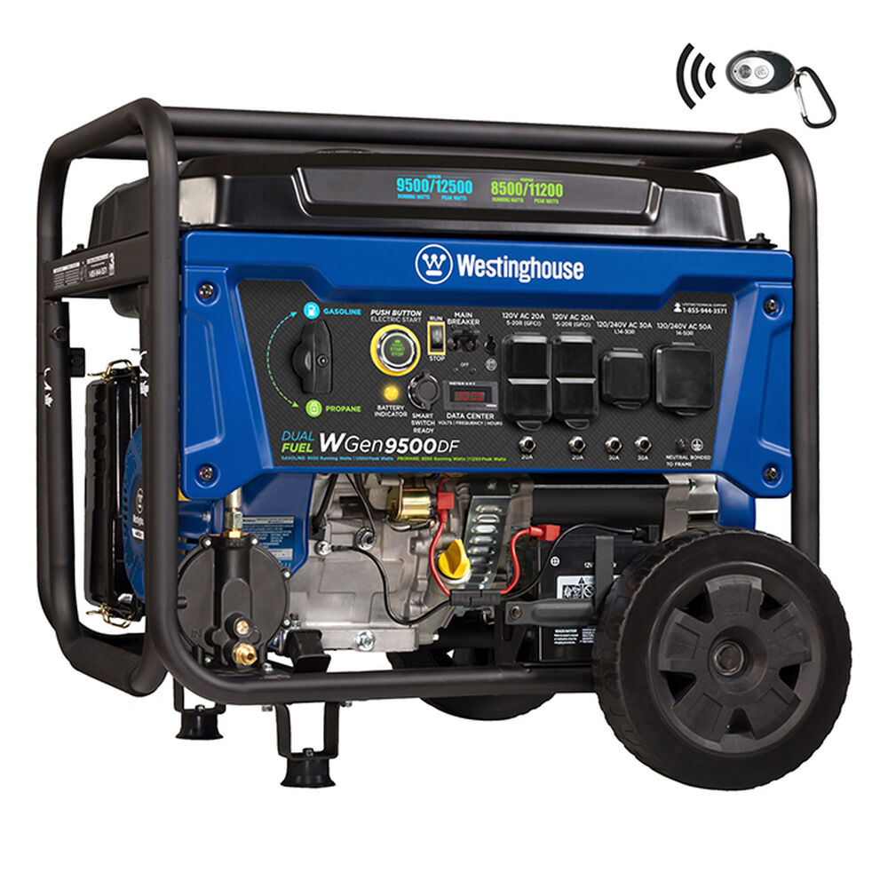 Westinghouse WGen9500DF 12,500/9,500Watt Dual Fuel Portable Generator