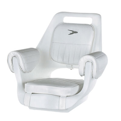 Moeller Heavy Duty Extra-Wide Offshore Boat Helm Seat, Cushion, and  Mounting Plate Set (22 x 21 x 18.38, White)
