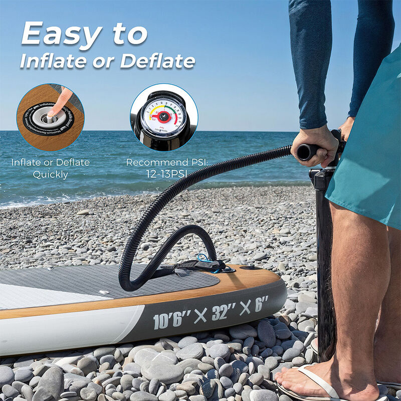 inQracer 10'6" Inflatable Stand-Up Paddleboard image number 3