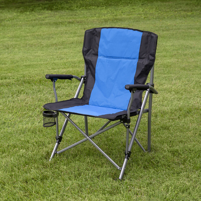 Padded Folding Sports Chair, Blue image number 5
