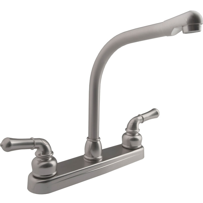  Dura Faucet Classical Hi-Rise RV Kitchen Faucet, Brushed Satin Nickel image number 1