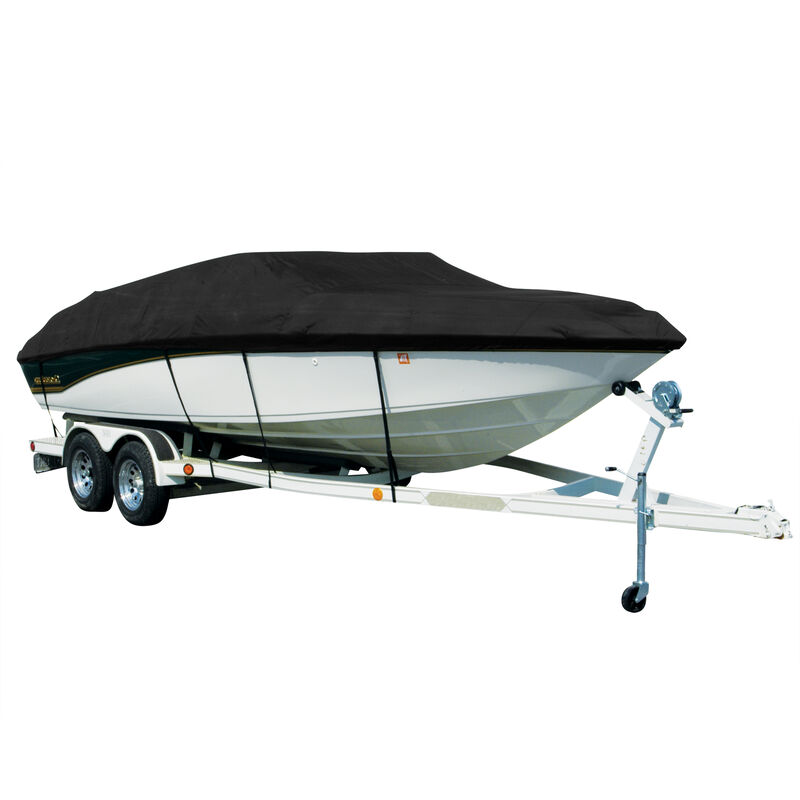 Covermate Sharkskin Plus Exact-Fit Cover for Correct Craft Ski Nautique Ltd 196 Ski Nautique Ltd 196 W/Spider Tower Covers Swim Platform W/Bow Cutout For Trailer Stop. Black image number 1