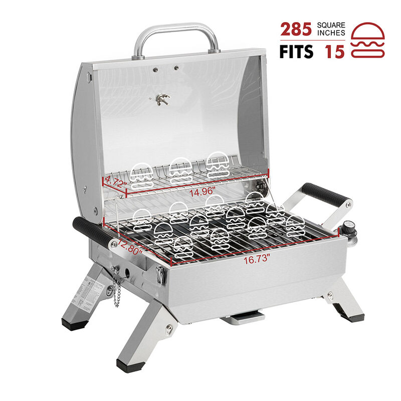Royal Gourmet GT2001 Stainless Steel Portable Propane Gas Grill image number 14