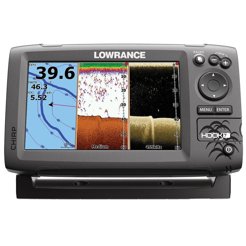 Lowrance HOOK-7 CHIRP DSI Fishfinder Chartplotter With Lake