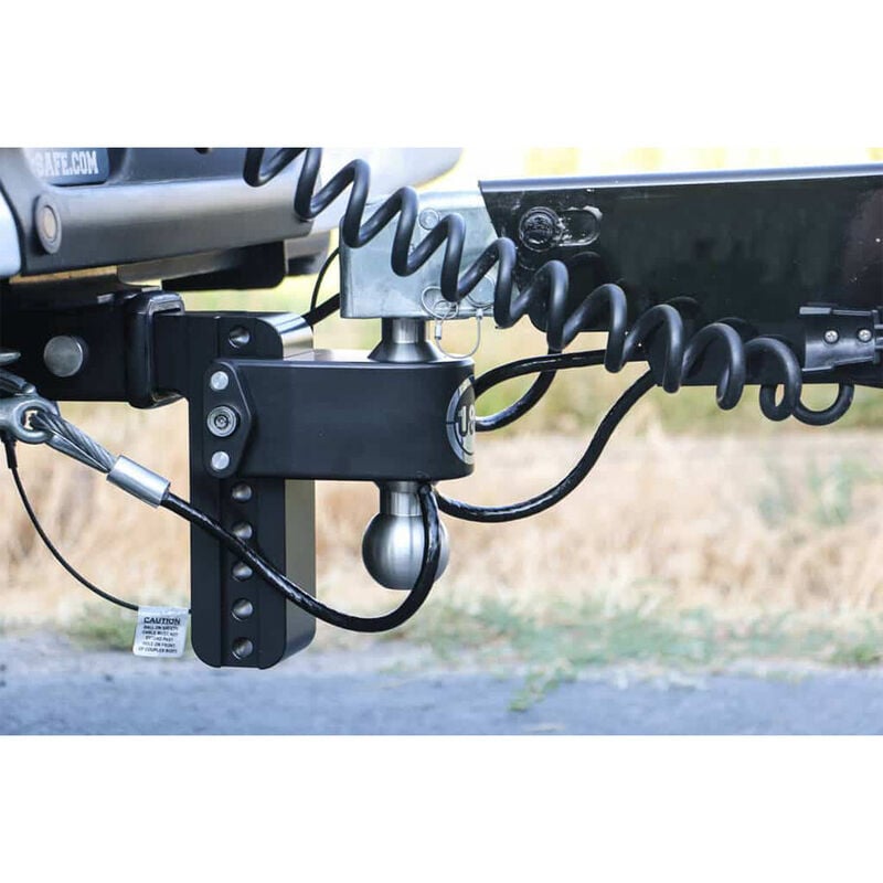 Weigh Safe Black 180 Hitch w/ SS Combo Ball 8" Drop 2" Shank w/Hitch Pin Lock image number 5