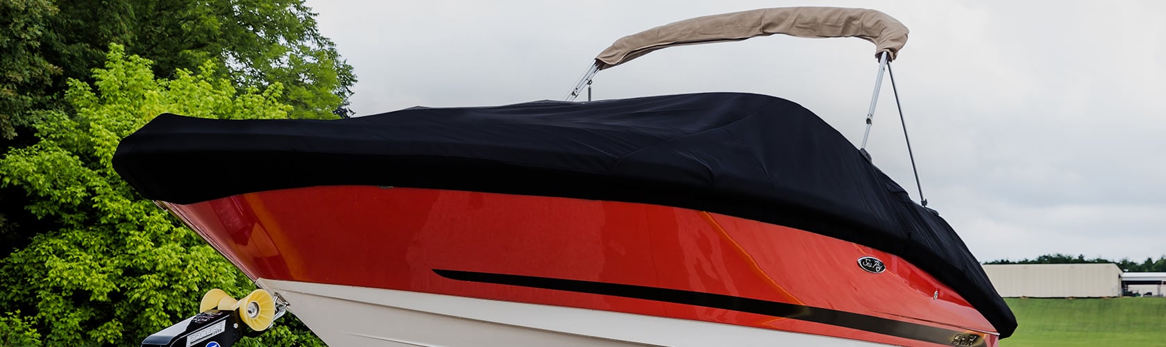 Covermate HD 600 Trailerable Boat Cover for 12'-14' V-Hull Fishing Boat