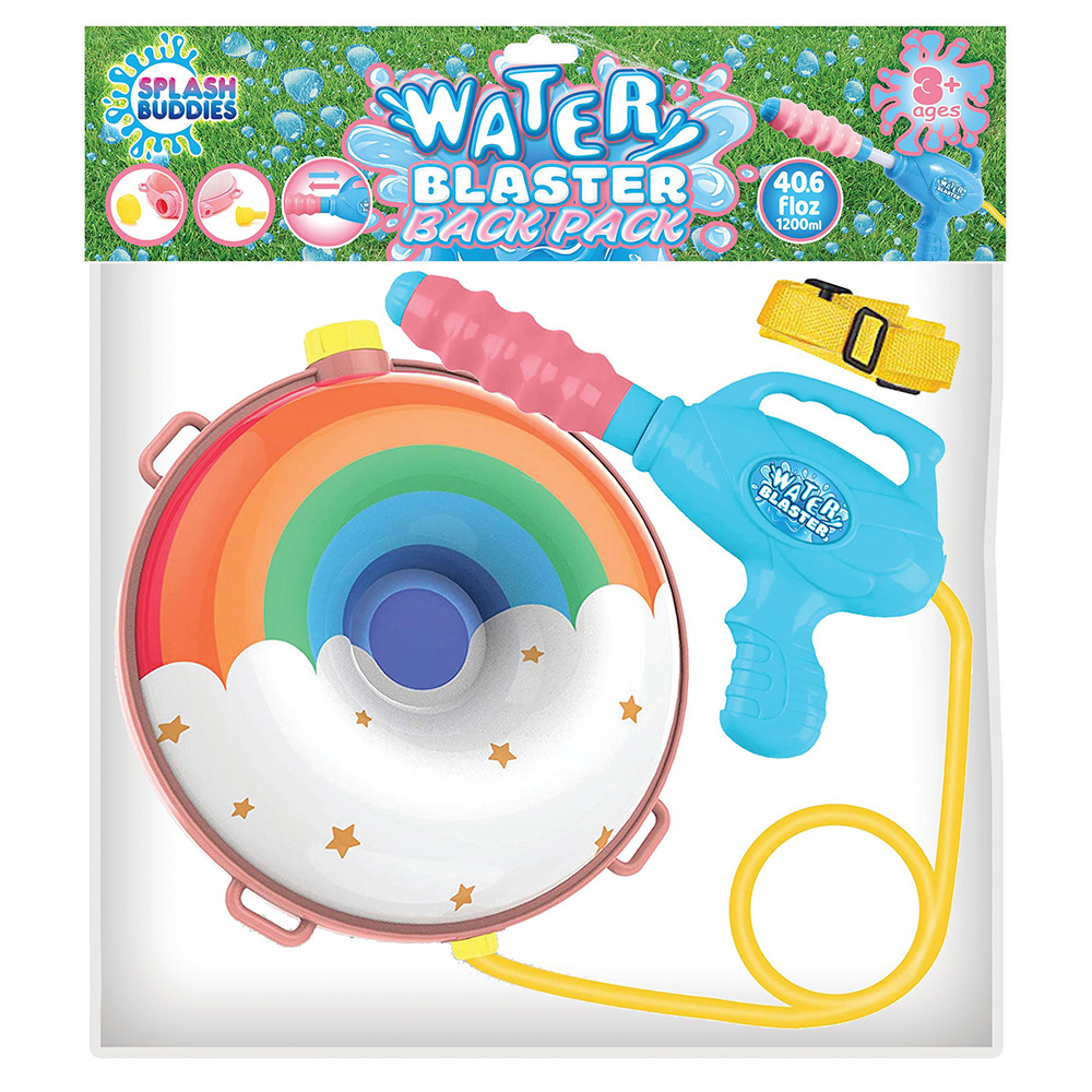 Splash Buddies Water Blaster Backpack, Rainbow Donut