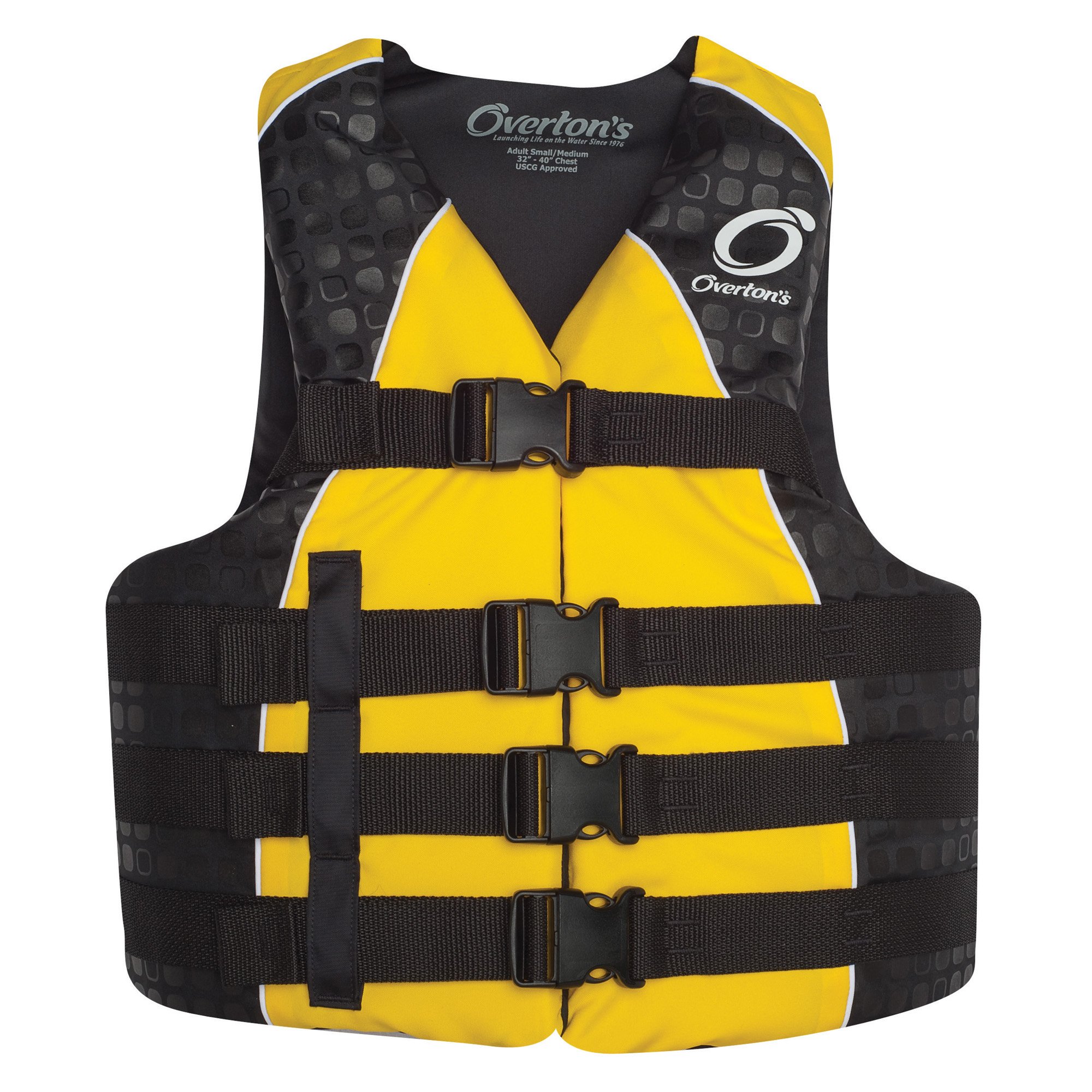 Overton's Men's 4-Buckle Nylon Vest - Yellow - S/M | Overton's